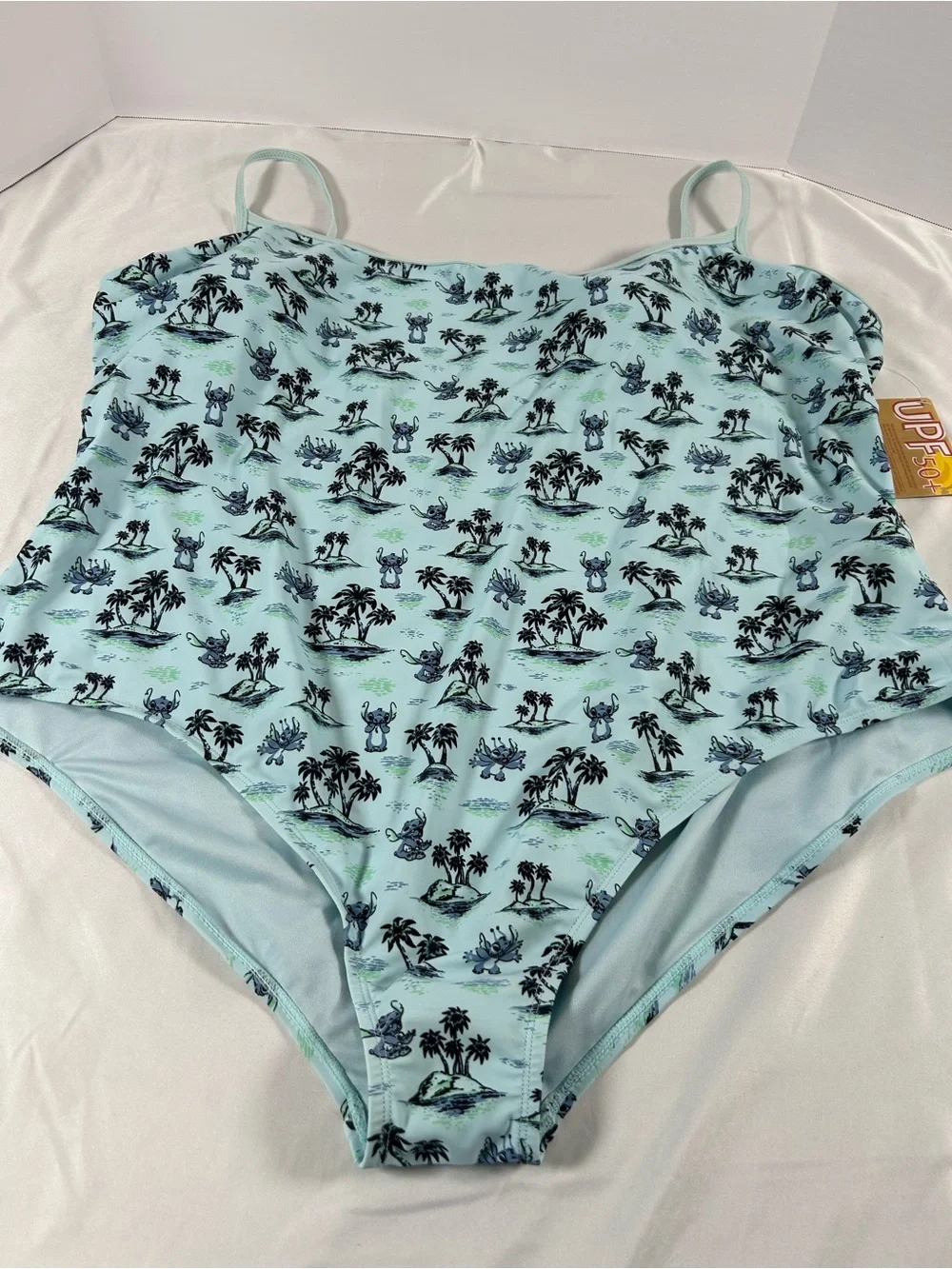 Disney Stitch One Piece Swimsuit 3X Blue UPF50+ Beach Resort Park Vacation NWT